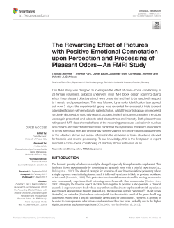 The Rewarding Effect of Pictures with Positive Emotional