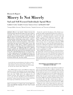 Misery Is Not Miserly