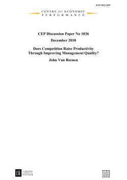 Does competition raise productivity through improving management