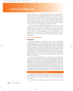 About the Growth of Towns - Core Knowledge Foundation