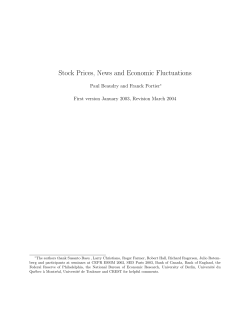 Stock Prices, News and Economic Fluctuations
