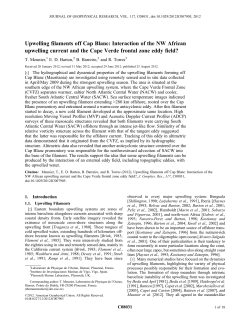 Upwelling filaments off Cap Blanc: Interaction of the NW African