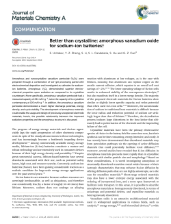 amorphous vanadium oxide for sodium-ion batteries