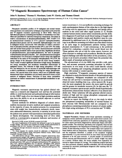 31P Magnetic Resonance Spectroscopy of