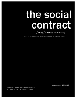 2016 Issue of the Social Contract - Western University Political