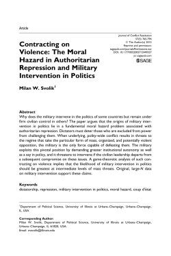 Contracting on Violence: The Moral Hazard in