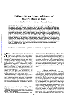 Evidence for an Extrarenal Source of Inactive