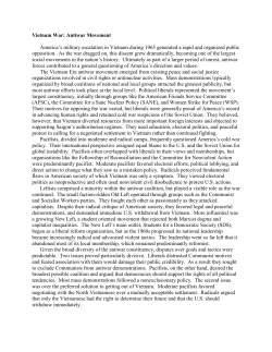 Vietnam War: Antiwar Movement America`s military escalation in