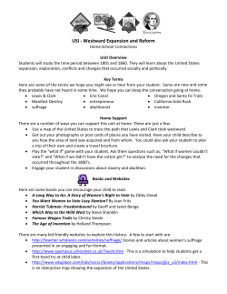 USI - Westward Expansion and Reform