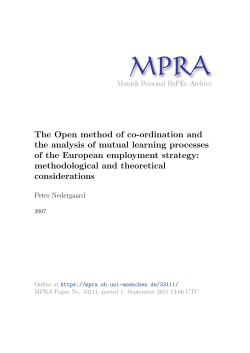The Open method of co-ordination and the analysis of mutual