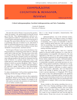 Critical Anthropomorphism, Uncritical Anthropocentrism, and Na&iuml;ve