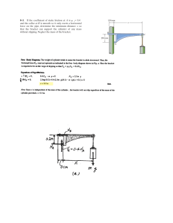 8&ndash;3. If the coefficient of static friction at A is and the collar at B is