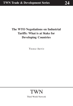 The WTO Negotiations on Industrial Tariffs