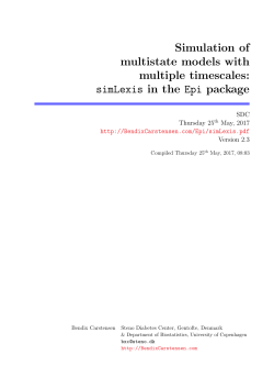 Simulation of multistate models with multiple timescales: simLexis