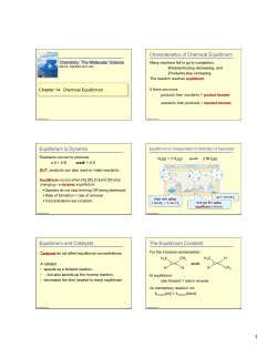 Chapter 14 Lecture notes