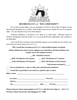 For as little as thirty dollars, you can participate in HHTLC`s &ldquo;Buy