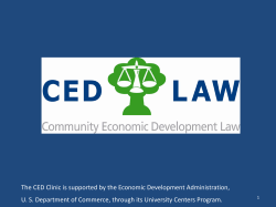 Community Economic Development Clinic Creighton Univ. School of