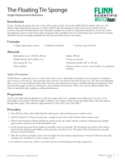 The Floating Tin Sponge