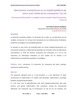 Aberraciones cromos&oacute;micas en un hospital pedi&aacute;trico de tercer