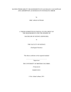 MATRIX PERMEABILITY MEASUREMENTS OF GAS