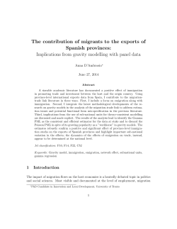 The contribution of migrants to the exports of Spanish provinces
