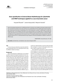Dose specification in External Beam Radiotherapy for CyberKnife