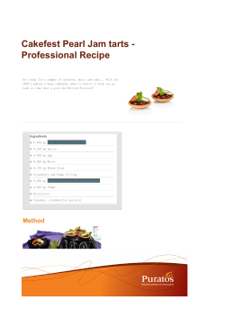 Cakefest Pearl Jam Tarts