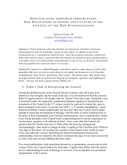 Richard Schenk, O.P. - University of St. Thomas