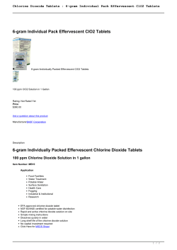 6-gram Individual Pack Effervescent ClO2 Tablets