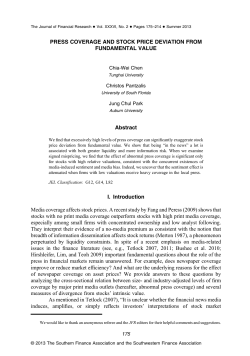 press coverage and stock price deviation from fundamental value
