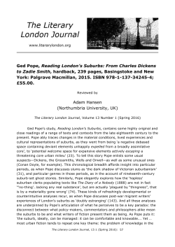 Ged Pope, Reading London`s Suburbs: From Charles Dickens to