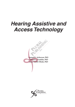 Hearing Assistive and Access Technology
