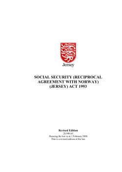 Social Security (Reciprocal Agreement with Norway) (Jersey) Act 1993