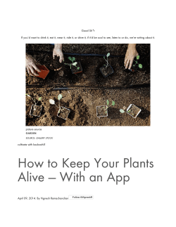 How to Keep Your Plants Alive &mdash; With an App