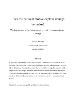 Does the bequest motive explain savings behavior?