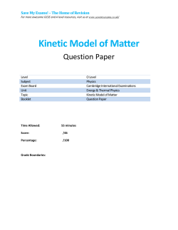 Kinetic Model of Matter