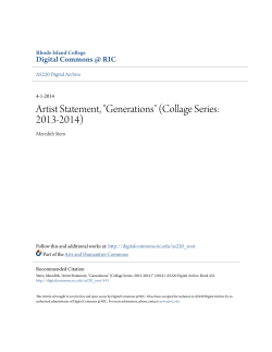 Artist Statement, "Generations" (Collage Series: 2013-2014)