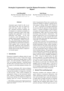 Strategical Argumentative Agent for Human Persuasion: A