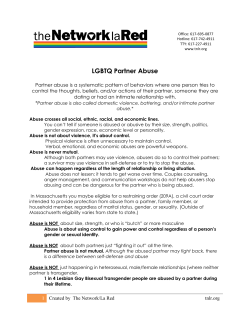 LGBTQ Partner Abuse (for Community)