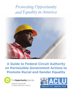 promote equality and opportunity