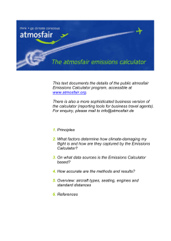 atmosfair Emissions Calculator
