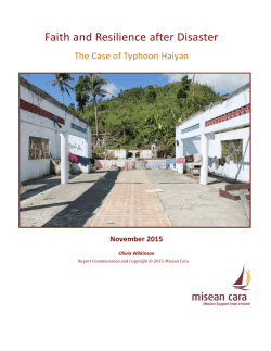 Faith and Resilience After Disaster. The Case of Typhoon Haiyan