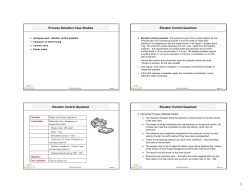 Process Selection Case Studies Elevator Control Quadrant Elevator
