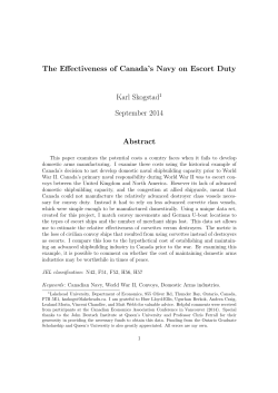 The Effectiveness of Canada - Canadian Network for Economic History