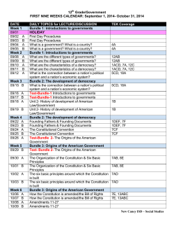 October 31, 2014 DATE DAILY TOPICS for