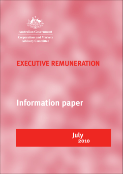 Executive remuneration - Corporations and Markets Advisory