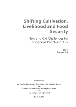 Shifting cultivation, livelihood and food security. New