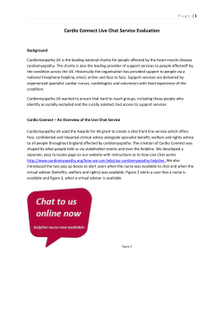 Cardio Connect Live Chat Service Evaluation