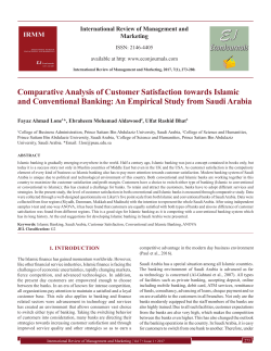 Comparative Analysis of Customer Satisfaction towards Islamic and