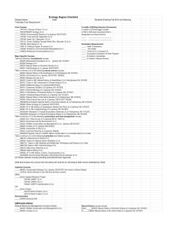 the major checklist